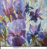 Among Irises-3, Oil on Canvas